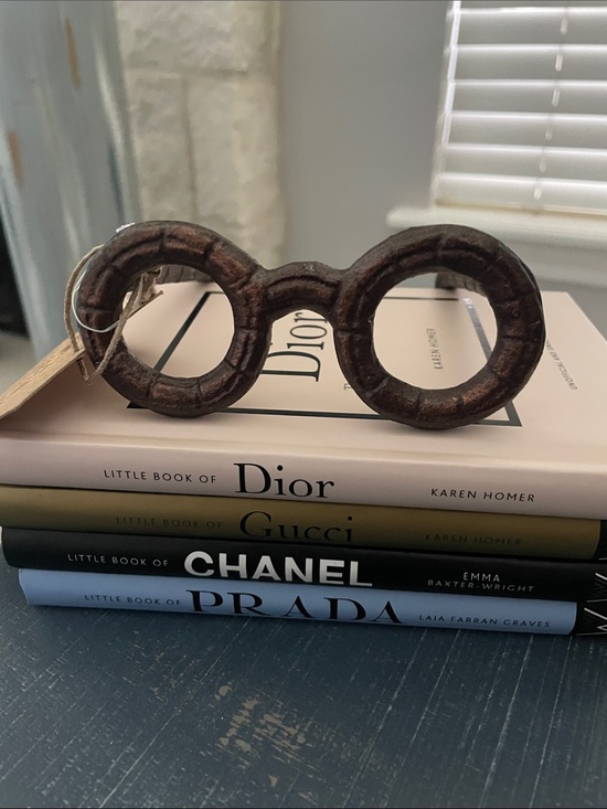 made in india Other - Abstract Metal Eyeglasses Decor in Distressed Brown